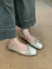 Primer Encuentro Jifa Frances Zapatitos Rojos Zapatos de Ballet Mujer 2026 Nuevo Retro Viento Suave de Noche Lazo Punta Cuadrada Abuela