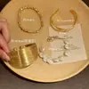 Sueño Viejo Dorado~Set Dorado Vintage Medieval Pulseras Apilables para Mujeres Estilo Vacacional Pulseras de Nicho Joyería de Mano Exagerada