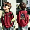 Camiseta de Manga Larga de Algodón Puro para Bebés Niños, Cuello Redondo Estilo Coreano, para Primavera y Otoño 2026, Nueva Prenda Superior Holgada para Niños