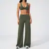 Conjunto de Yoga Transfronteiriço com Sensação de Segunda Pele e Ajuste ao Corpo, Roupas de Fitness Slim Fit de Secagem Rápida, Conjunto Esportivo para Corrida ao Ar Livre para Mulheres 3588