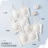 Período de Desenvolvimento Outono e Inverno Sutiã para Meninas Algodão Sem Corante Alta Elasticidade Roupa Íntima Sem Costura 12-18 Anos Estudante Confortável Respirável Bojo Fixo