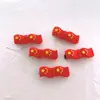 Mini pasador de horquilla rojo de cinco estrellas chino al por mayor Día Nacional Pasador de horquilla con goteo de aceite de bandera nacional Cuerda para el cabello de amor Accesorios para el cabello creativos