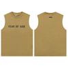 Esenciales Hhh Letra de Terciopelo de Silicona Calle Principal Verano Casual Chaleco Holgado Camiseta Base Marca de Tendencia Unisex
