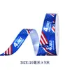 Cinta Estampada de Venta Caliente Transfronteriza para el Día Nacional, Accesorios de Lazo para Decoración de Centros Comerciales, Cinta de Satén, Cinta para el Día de la Independencia de Estados Unidos