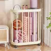 Cesta de Armazenamento para Tapete de Yoga Doméstica de Grande Capacidade com Rodas Removível Rack de Armazenamento de Ferramentas Esportivas Rack de Armazenamento de Equipamentos de Fitness