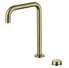Kaiping Youjia Grifería Sanitaria Mezclador Individual Dividido Boquilla Giratoria Grifo para Lavabo de Doble Agujero Doble de Tres Agujeros 30562