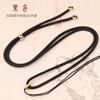 Colgante de cuerda con cuentas de barril de oro tejido a mano, collar de Joker, cuerda para usar, cordón de joyería de oro y jade, venta al por mayor