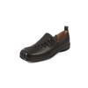 Zapatos de Cuero con Cordones de Diseño Nicho Francés con Textura de Cuero Lavado Primavera 2025 Tacón Bajo Grueso Punta Cuadrada Zapatos de Cuero de Capa Única para Mujer