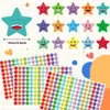 Pegatinas de Emoticonos de Estrella de Cinco Puntas para Corrección y Recompensa en Escuela Primaria, Pegatinas para la Frente, 150 Pegatinas en un Paquete, Venta al por Mayor, Diámetro de 1 cm