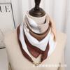 Otoño e Invierno Nuevo Pañuelo Cuadrado de 70 Pañuelo con Hebilla Magnética Pañuelo de Protección para el Cuello de Algodón y Lino Estampado para Mujer Pañuelo de Moda para Combinar con Todo