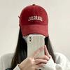 Gorra de Béisbol Bordada con Letra Simple Estilo Americano Vintage para Mujer, Texturizada con Lija, Parte Superior Suave, Todas las Combinaciones, Gorra Pequeña para Cara, Moderna para Hombre