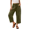 2026 Pantalones Anchos Sueltos para Mujer Amazon Transfronterizos Moda Casual Transpirables Adelgazantes Cintura con Cordón Pantalones Casuales Pantalones de Chándal