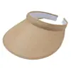 Chapéu de Sol de Palha Tecido de Verão com Aba Larga para Homens, Chapéu de Sol com Aba Larga para Proteção Solar com Logo Estampado, Chapéu Estilo Faixa com Topo Aberto
