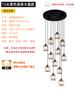 Lustre de escada giratório Nordic moderno minimalista lâmpada de cristal Internet celebridade restaurante Villa loft duplex chão longo lâmpada pendurada