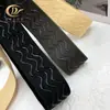 Banda elástica de goma transparente curva ancha de 3 cm, onda, silicona antideslizante, cincha elástica, accesorios para ropa deportiva de exterior