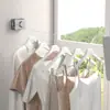 Varal Invisível Personalizado para Interior Sem Furos Varanda Invisível Retrátil Artefato para Secar Roupas Banheiro Suporte para Secar Roupas Fio de Aço