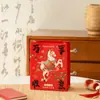 Bolsa Meow 2026 Ano Novo Ano do Cavalo Saco de Presente Vermelho Embalagem de Presente de Feriado Ano Novo Aniversário Sacola de Papel para Lembrança