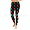 Leggings de primavera y otoño 2022 para mujer, pantalones de yoga con estampado digital 3D creativos de Halloween, leggings de una pieza