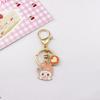 Lindo llavero de dibujos animados Sanrio Merlot de aleación Yulin Dog Love, accesorios para bolsos de estudiante, accesorios para colgar bolsos.