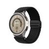 Fivela Magnética de Laço Pulseira de Relógio Trançada de Círculo Duplo Adequada para Relógios Samsung Huawei 20 22mm Pulseira de Pulso Magnética de Nylon