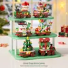 Serie de Árbol de Navidad de Papá Noel Muñeco de Dibujos Animados Modelo Adornos Bloques de Construcción de Micropartículas Juguetes Educativos de Ensamblaje Venta al por Mayor