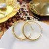 Pendientes grandes dorados de estilo coreano, joyería circular para las orejas, nueva moda, personalidad exagerada, elegante, joyería a juego al por mayor