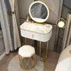 Tocador minimalista, tocador nórdico de lujo ligero, tocador de tamaño pequeño, tocador mini moderno para dormitorio nuevo
