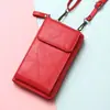 Bolsa Nueva de Teléfono Móvil para Mujer de Verano 2024 Color Sólido Multifuncional Cierre de Cremallera y Broche Mini Bolso Cruzado Billetera Bolsa Todo en Uno
