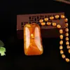 Collar de cadena para suéter con colgante de cera de abeja al por mayor resina alto sentido estilo nacional transmisión en vivo bienestar venderá joyas mujeres