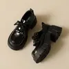 Mocasines de plataforma estilo británico para mujer, colección otoño 2026, diseño con cuentas, tacones gruesos, efecto adelgazante, versátiles, zapatos para mujer que aumentan la altura