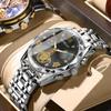 Auténtico Nuevo Reloj para Hombre Moderno Resistente al Agua Multifuncional Casual Moda Moderno Luminoso Reloj de Cuarzo para Hombre