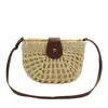 Bolsa de Palha Tecida Moda Feminina Primavera 2026 Novo Estilo 2020 Bolsa Transversal de Palha Bolsa de Praia Ins Bolsa de Férias de Rattan