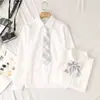 Camisas de Uniforme Jk para Homens e Mulheres Manga Comprida Básica Nova Solta Estudante Camisas Brancas Tops para Usar por Baixo Versátil Outono e Inverno