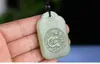 Collar colgante de jade Han con los doce animales del zodiaco chino, buey, tigre, conejo, colgante de jade, collar de jade, colgante de año animal para hombre y mujer