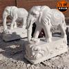 Escultura de animal em pedra Quyang, granito, mármore branco, escultura em pedra, paisagem de elefante, ornamentos de porta de elefante auspiciosos