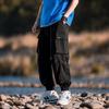 Calça Casual de Trabalho Masculina Verão 2022 Fina Moda Masculina Marca Solta Macacão com Bolsos Adolescentes Calças Bonitas