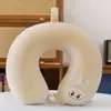 Almohada de Espuma Viscoelástica en Forma de U de Dibujos Animados de Panda Almohada de Viaje Almohada Portátil Almohada para el Cuello Cervical Almohada para la Siesta de Estudiantes Almohada de Dibujos Animados en Forma de U