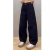 Jeans de Cintura Alta Scimitar para Mujer en Otoño, Cuerpo en Forma de Pera, Tallas Grandes, Gordita Mm, Versión Estrecha de Aspecto Adelgazante Holgado Pantalones de Pierna Ancha para Trabajo