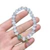 Pedra Olho de Gato Branco com Fonte de Sal Pulseira de Pêssego, Simples e Versátil, Pulseira de Design Exquisito, Joia Feminina