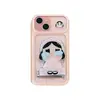 Adecuado para Apple para Transformar Instantáneamente en 18Promax Muñeca Llorona de Jade Pequeño de Dibujos Animados Soporte de Espejo Funda para Teléfono iPhone Carcasa Blanda y Dura Personalización