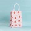 Bolsa de Papel Kraft com Desenho de Frutas Embalagem para Roupas Doces Presentes Bolsa de Papel de Cozimento Fofa para Crianças