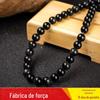 Venda Direta da Fábrica Popular Pulseira Artesanal Acessórios de Joia Obsidiana Arco-Íris Natural Olho Duplo Contas Soltas Contas Redondas Contas de Fio