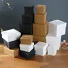 Caja de regalo con tapa de papel kraft personalizada Caja de regalo cuadrada cartón simple retro caja de embalaje universal al por mayor