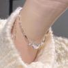 Pulsera Nueva 2024 Flor de Corona Estrella y Luna para Mujer Lujo Ligero Nicho Exquisita Pulsera de Luna Pulsera Popular Más Fácil de Combinar