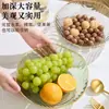 Placa de Frutas para Sala de Estar Doméstica Resistente a Quedas de Luxo Leve, Placa de Doces Criativa Fofa, Placa Transparente de Lanches de Alto Padrão e Alto Valor