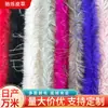 Tiras Procesadas Personalizadas de Plumas de Pavo Artificial, Adorno de Plumón Colorido, Accesorios de Ropa Engrosados y Ensanchados, Tiras de Flecos para Sombreros