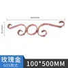 Adorno de Puerta Estilo Europeo de Acero Inoxidable, Ventana Antirrobo, Puerta de Patio, Accesorios para Barandilla de Escalera 304, Barandilla Protectora Decorativa de Valla de Flores, Flor C S
