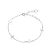 Pulsera de Plata de Ley S925 de Cuatro Hojas para Mujer, Estilo Chino, Circonita Simple, Lujo Ligero, Sensación de Alta Gama, Mismo Estilo que en Xiaohongshu