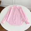 Marca de Designer Francesa Camisa Branca Fina de Linho com Proteção Solar de Verão para Mulheres, Blusa Casual Solta de Algodão e Linho de Manga Longa para Primavera e Verão