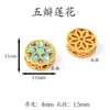 Accesorios estilo chino Chapados en oro Cuentas espaciadoras Pulsera hecha a mano para DIY Cadena para teléfono Color del Dios de la Riqueza Amarillo Colgante de la fortuna que conserva el color Agujero grande Venta al por mayor